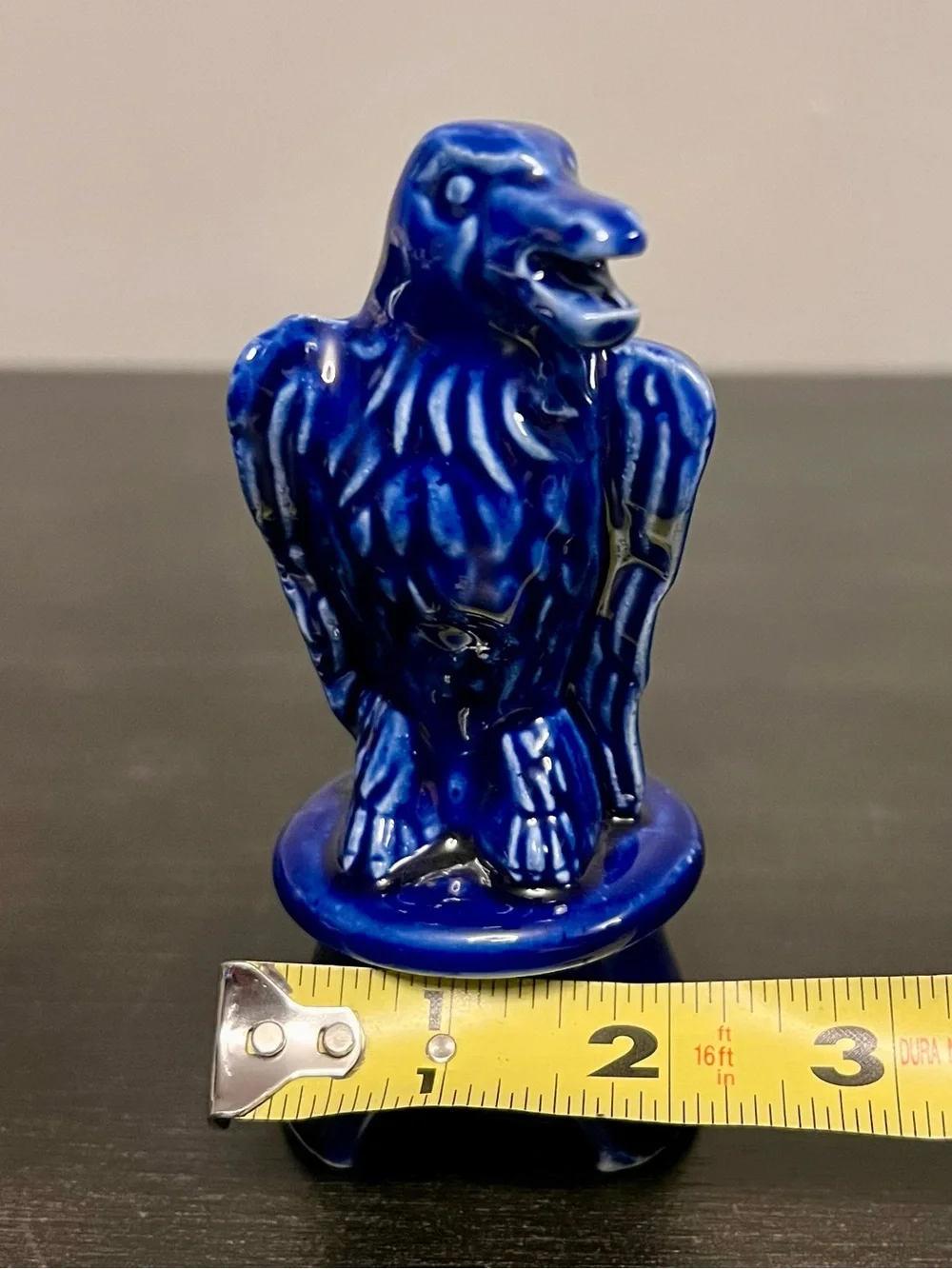 VTG Boyd Glass Cobalt Blue Eagle Pie Bird Vent 4.75” Diamond B USA Unique